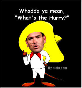 CNBC-asks-Marco-Rubio,-What's-the-hurry?.