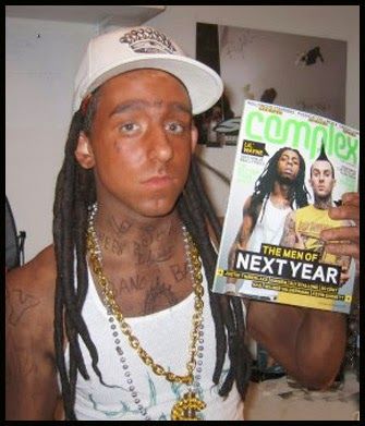 A-young-white-guy-wears-blackface-makeup-and-is-dress-as-Lil-Wayne