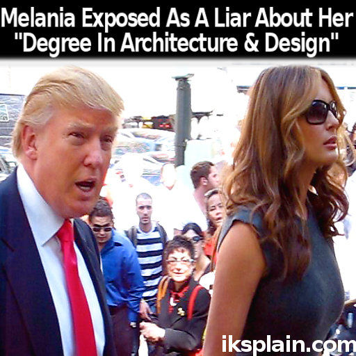 Melania Trump exposed for lying about Her education feature.