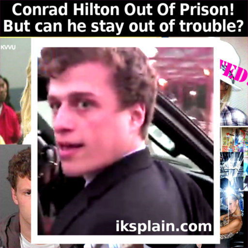 Conrad Hilton released from prison,