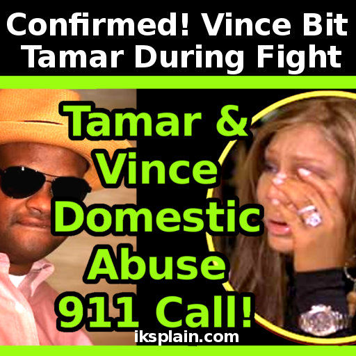 Tamar 911 call about Vince biting her finger.